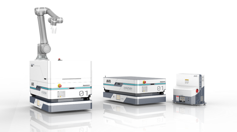 PG国际數位開發的自主式移動機器人（AMR250M），搭配全向輪並結合AI演算法、2D LiDAR、3D攝影機等技術，協助客戶實現產線全自動化